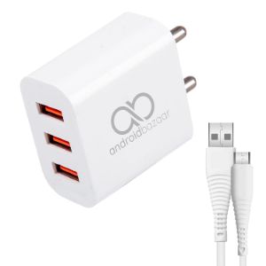 AndroidBazaar AB-103M TurboCharge 5V/2.4 Amp 12W USB 3 Port Adaptor